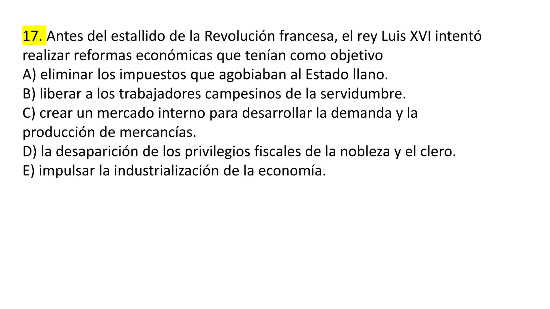 # CAPÍTULO 01: REVOLUCIÓN
FRANCESA 1. Indique una característica del movimiento conocido como la
Ilustración desarrollada en el siglo XVIII