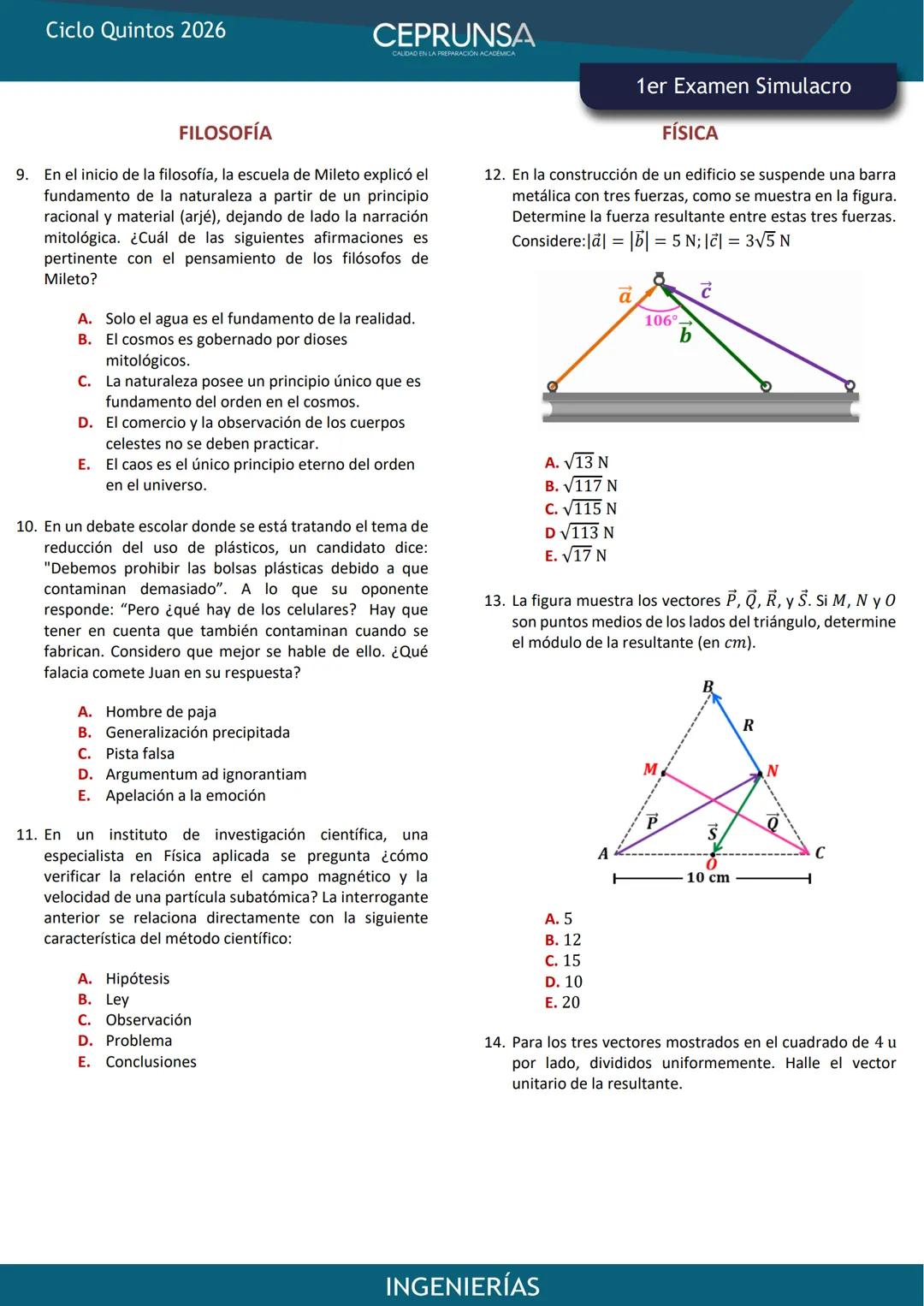 LA PROFESION
ERIA
MARC AQUISE
ESCUELA PROFESIONAL
DE INGENERA CIVL
EXAMEN
SIMULACRO
INGENIERÍAS
UNSA
UNIVERSIDAD NACIONAL DE SAN AGUSTIN