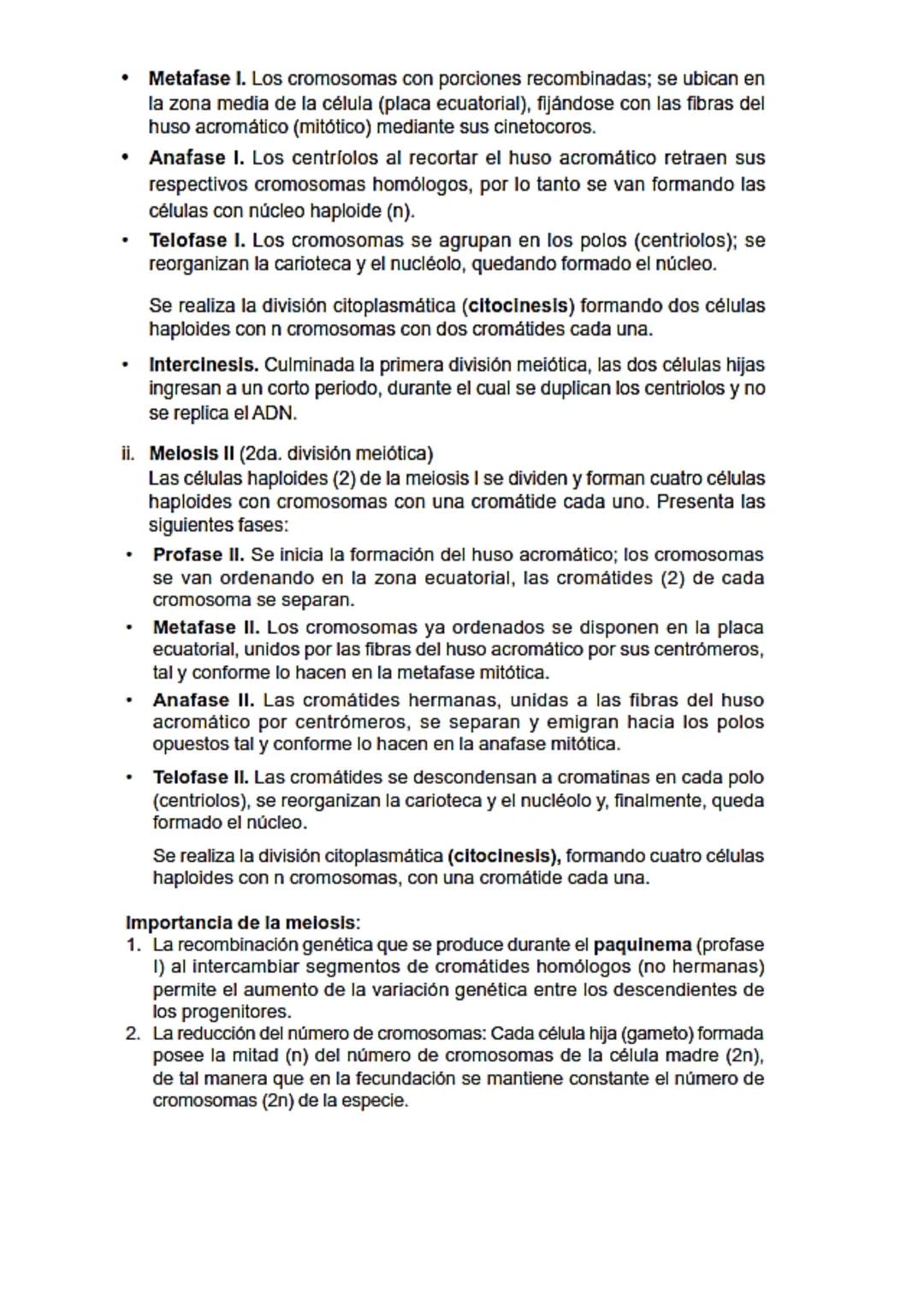 # MEIOSIS
b. Meiosis (meioum: reducir; osis: condición): Es una división:
- Gonídica: Se realiza en las gónadas (testículo, ovario).
- Redu