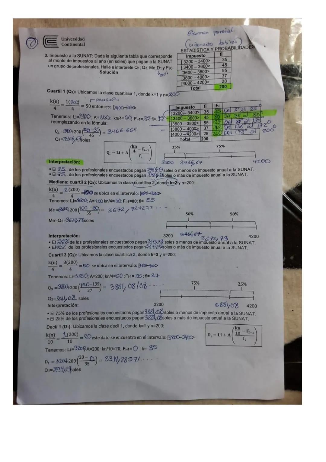 Universidad
Continental
ESTADÍSTICA Y PROBABILIDADES
Hoja de trabajo N°7: Medidas de posición y de Asimetría y Curtosis
NRC: 70708 76709 767
