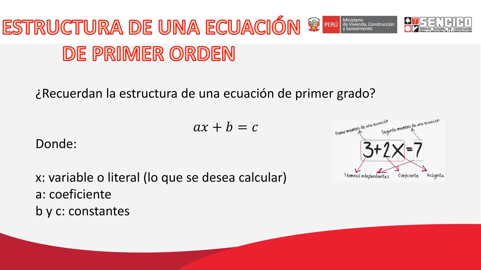 Ministerio
PERÚ de Vivienda, Construcción
y Saneamiento
SENCICO
SERVICIO NACIONAL DE CAPACITACIÓN
PARA LA INDUSTRIA DE LA CONSTRUCCIÓN
SE