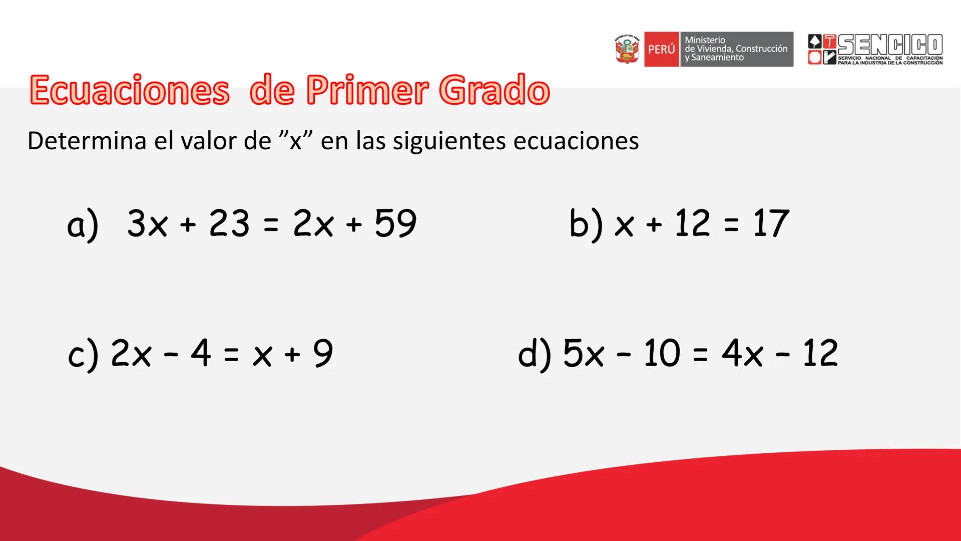 Ministerio
PERÚ de Vivienda, Construcción
y Saneamiento
SENCICO
SERVICIO NACIONAL DE CAPACITACIÓN
PARA LA INDUSTRIA DE LA CONSTRUCCIÓN
SE