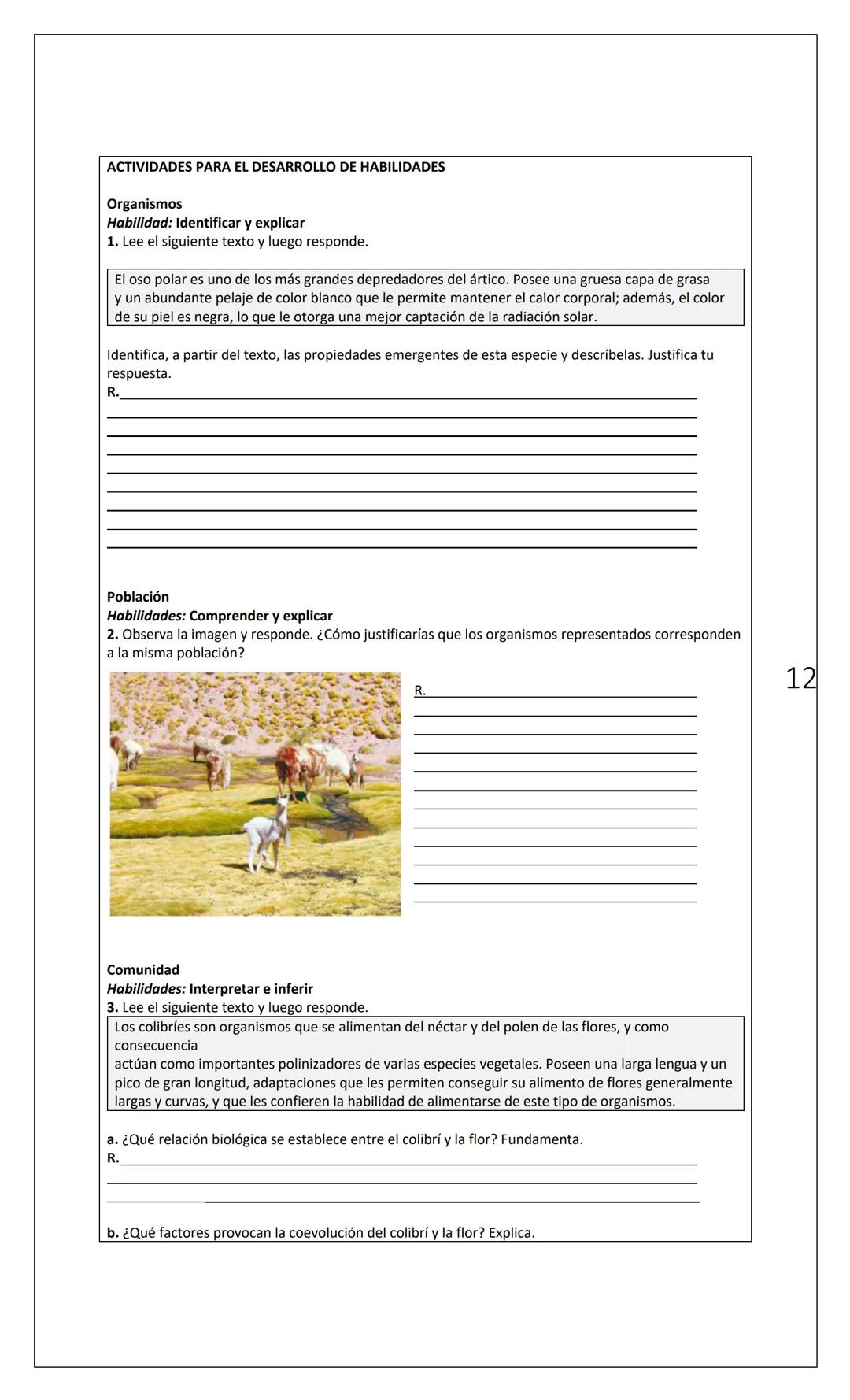 # INSTITUTO
NACIONAL
Departamento
de Biología
Nombre
INTERACCIONES (1): NIVELES DE ORGANIZACIÓN
Fecha
Curso
1° Medio
INTRODUCCIÓN:
Tod