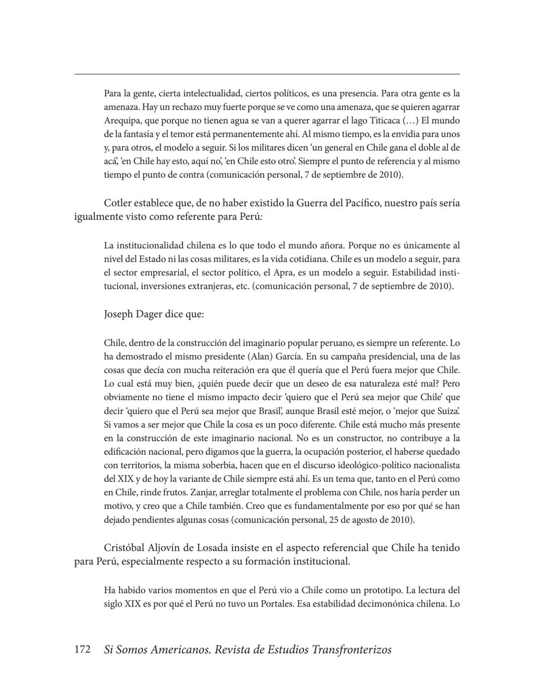 Volumen XIV / N° 2/julio-diciembre 2014/pp. 159-185
# La Guerra del Pacífico como referente nacional y punto
## condicionante de las relaci