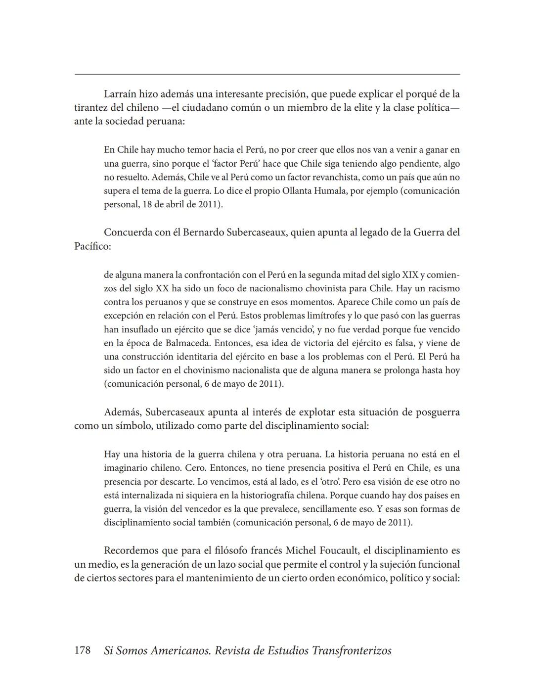 Volumen XIV / N° 2/julio-diciembre 2014/pp. 159-185
# La Guerra del Pacífico como referente nacional y punto
## condicionante de las relaci