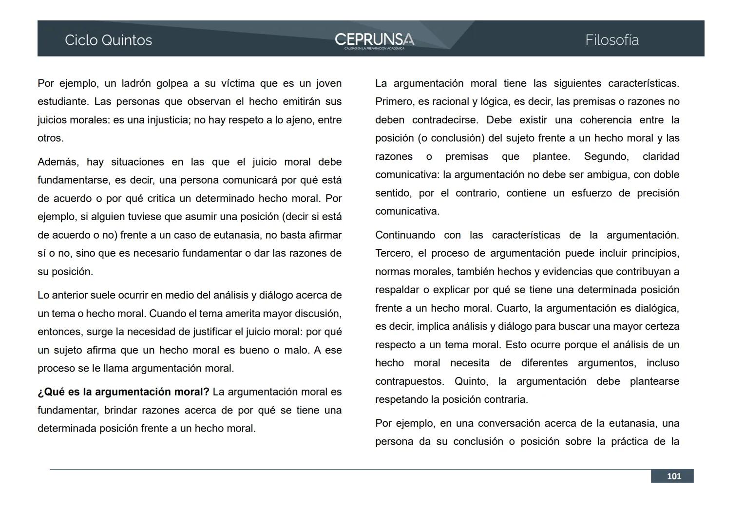 UNSA
UNIVERSIDAD NACIONAL DE SAN AGUSTIN DE AREQUIPA
CEPRUNSA
CALIDAD EN LA PREPARACIÓN ACADÉMICA
2026
CICLO QUINTOS
CURSO
FILOSOFÍA
BANCO D