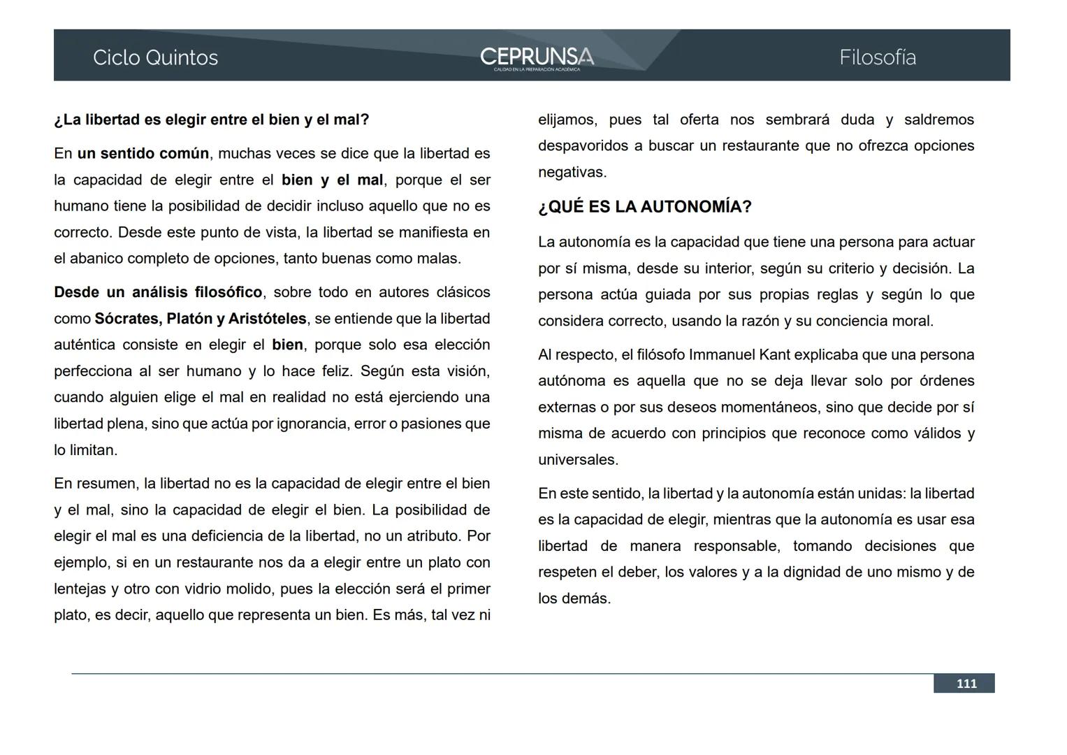 UNSA
UNIVERSIDAD NACIONAL DE SAN AGUSTIN DE AREQUIPA
CEPRUNSA
CALIDAD EN LA PREPARACIÓN ACADÉMICA
2026
CICLO QUINTOS
CURSO
FILOSOFÍA
BANCO D