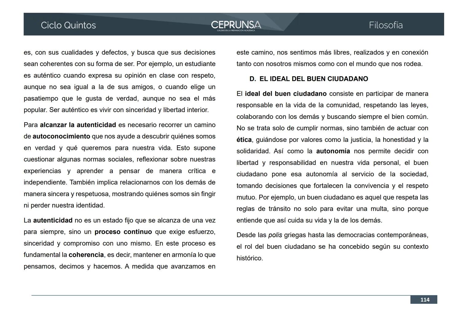 UNSA
UNIVERSIDAD NACIONAL DE SAN AGUSTIN DE AREQUIPA
CEPRUNSA
CALIDAD EN LA PREPARACIÓN ACADÉMICA
2026
CICLO QUINTOS
CURSO
FILOSOFÍA
BANCO D