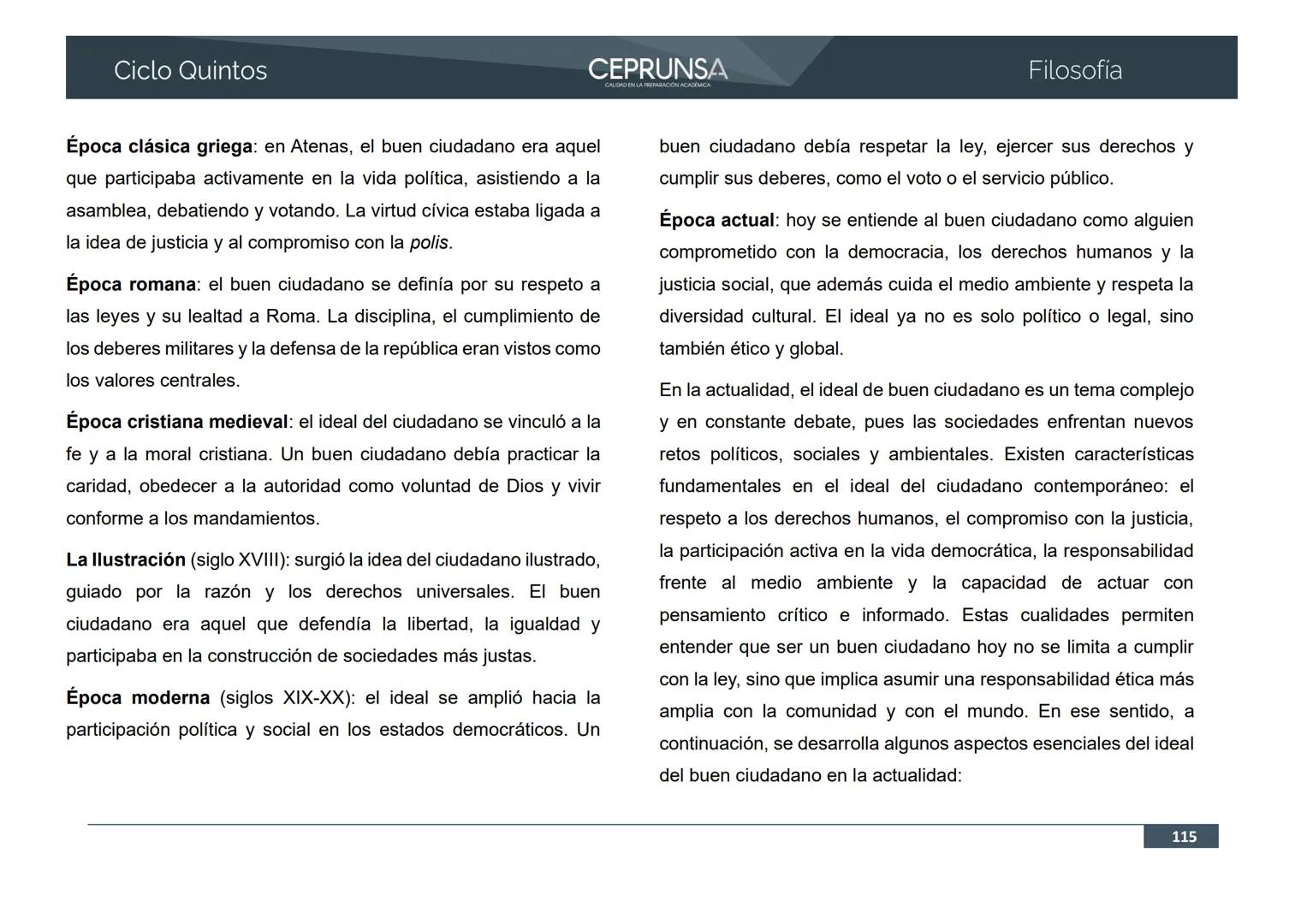 UNSA
UNIVERSIDAD NACIONAL DE SAN AGUSTIN DE AREQUIPA
CEPRUNSA
CALIDAD EN LA PREPARACIÓN ACADÉMICA
2026
CICLO QUINTOS
CURSO
FILOSOFÍA
BANCO D