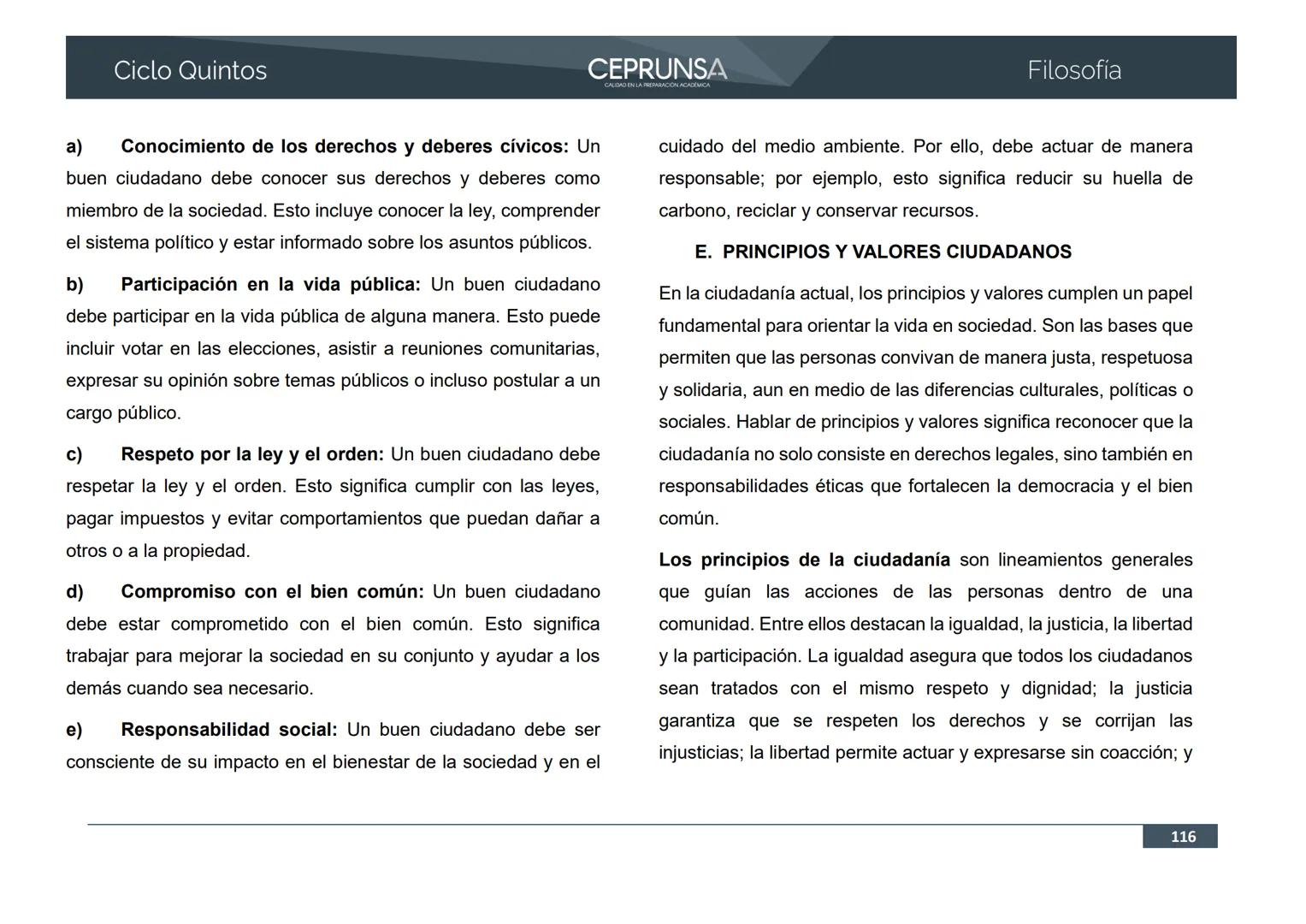 UNSA
UNIVERSIDAD NACIONAL DE SAN AGUSTIN DE AREQUIPA
CEPRUNSA
CALIDAD EN LA PREPARACIÓN ACADÉMICA
2026
CICLO QUINTOS
CURSO
FILOSOFÍA
BANCO D