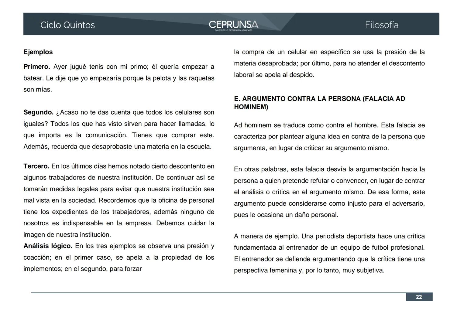 UNSA
UNIVERSIDAD NACIONAL DE SAN AGUSTIN DE AREQUIPA
CEPRUNSA
CALIDAD EN LA PREPARACIÓN ACADÉMICA
2026
CICLO QUINTOS
CURSO
FILOSOFÍA
BANCO D