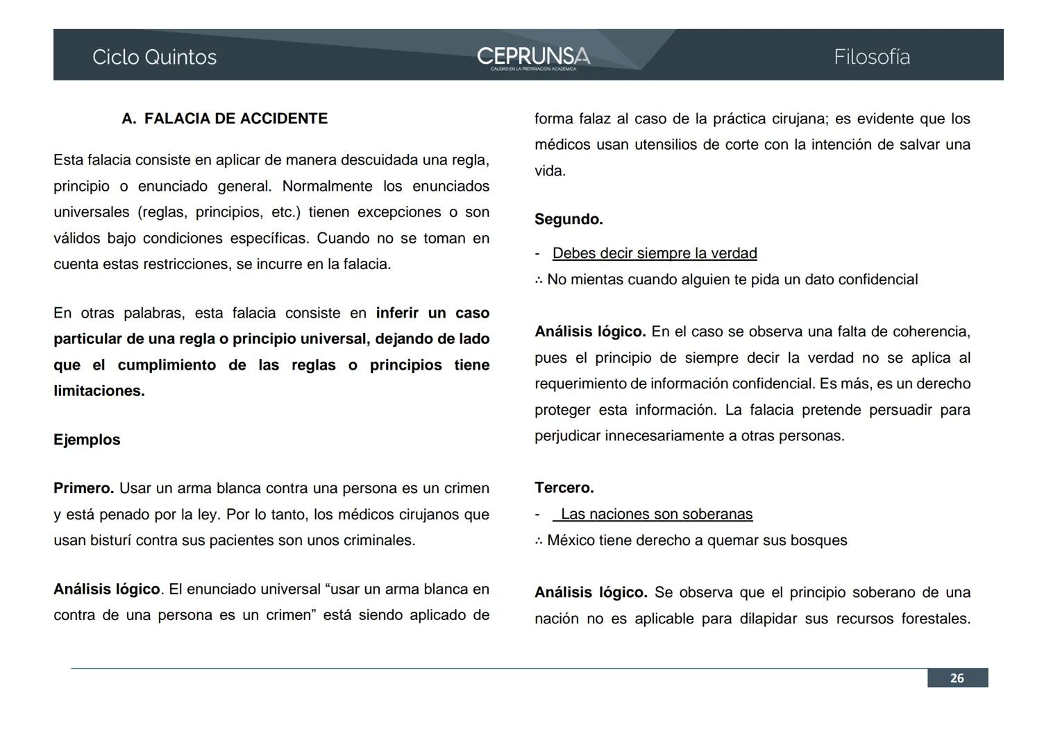 UNSA
UNIVERSIDAD NACIONAL DE SAN AGUSTIN DE AREQUIPA
CEPRUNSA
CALIDAD EN LA PREPARACIÓN ACADÉMICA
2026
CICLO QUINTOS
CURSO
FILOSOFÍA
BANCO D