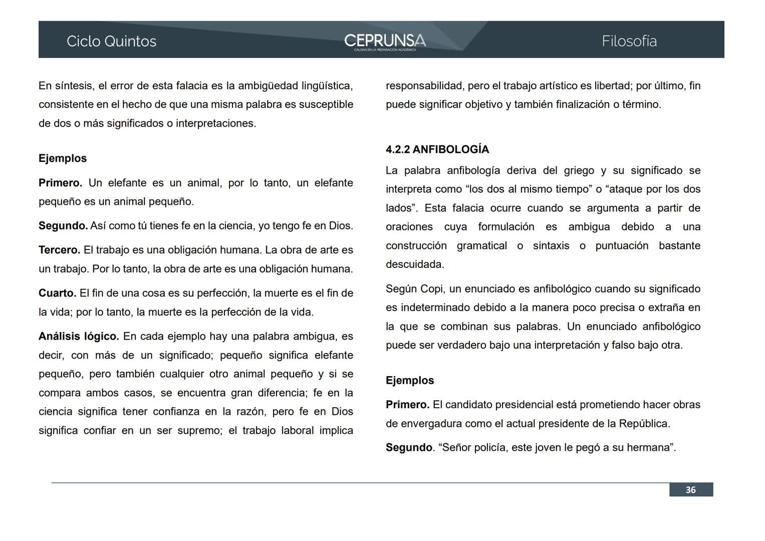 UNSA
UNIVERSIDAD NACIONAL DE SAN AGUSTIN DE AREQUIPA
CEPRUNSA
CALIDAD EN LA PREPARACIÓN ACADÉMICA
2026
CICLO QUINTOS
CURSO
FILOSOFÍA
BANCO D