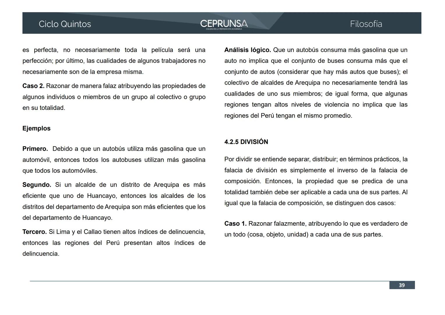 UNSA
UNIVERSIDAD NACIONAL DE SAN AGUSTIN DE AREQUIPA
CEPRUNSA
CALIDAD EN LA PREPARACIÓN ACADÉMICA
2026
CICLO QUINTOS
CURSO
FILOSOFÍA
BANCO D
