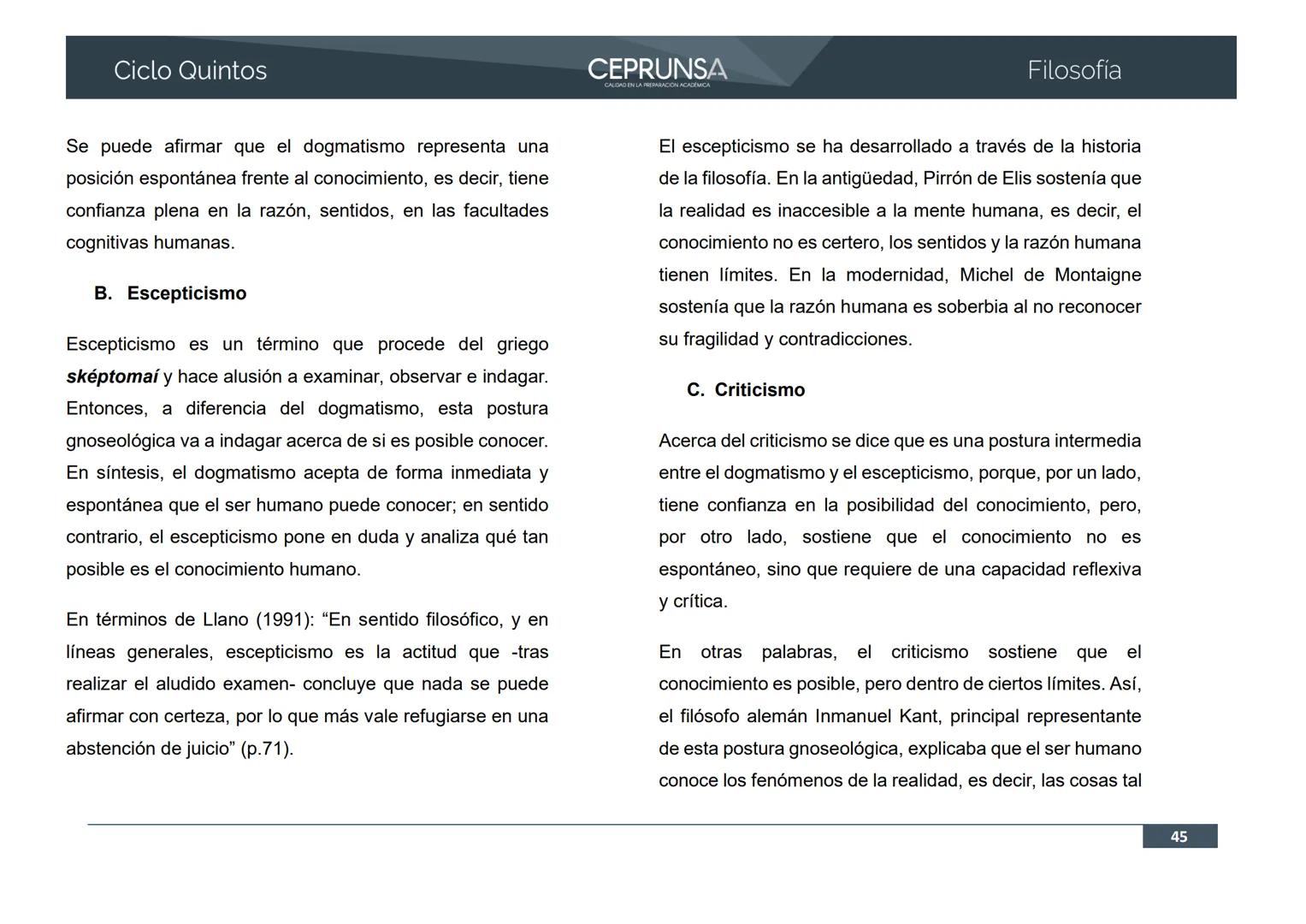 UNSA
UNIVERSIDAD NACIONAL DE SAN AGUSTIN DE AREQUIPA
CEPRUNSA
CALIDAD EN LA PREPARACIÓN ACADÉMICA
2026
CICLO QUINTOS
CURSO
FILOSOFÍA
BANCO D