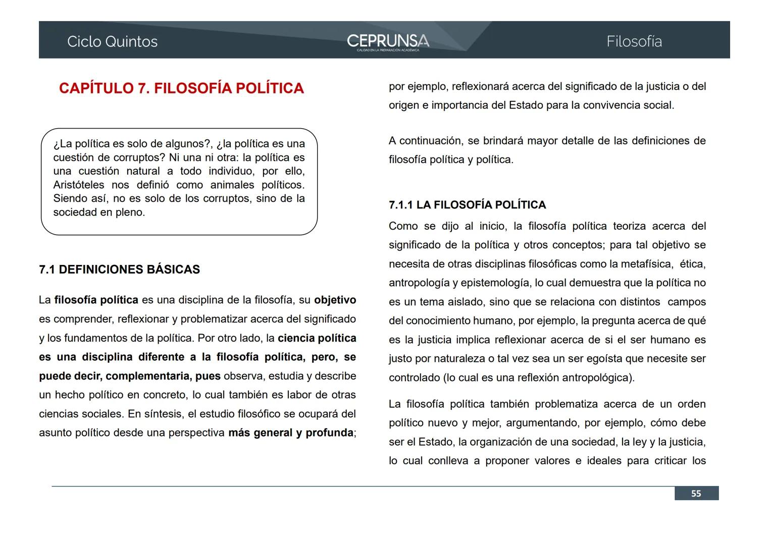 UNSA
UNIVERSIDAD NACIONAL DE SAN AGUSTIN DE AREQUIPA
CEPRUNSA
CALIDAD EN LA PREPARACIÓN ACADÉMICA
2026
CICLO QUINTOS
CURSO
FILOSOFÍA
BANCO D