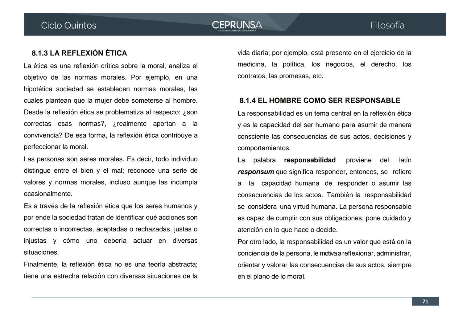 UNSA
UNIVERSIDAD NACIONAL DE SAN AGUSTIN DE AREQUIPA
CEPRUNSA
CALIDAD EN LA PREPARACIÓN ACADÉMICA
2026
CICLO QUINTOS
CURSO
FILOSOFÍA
BANCO D