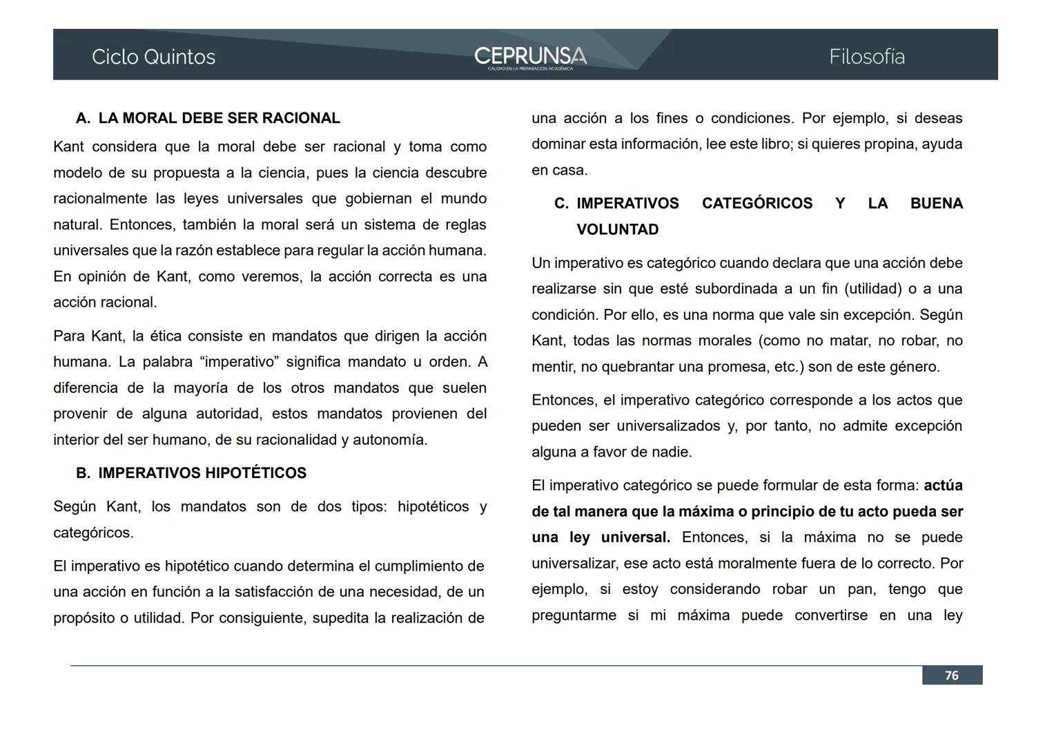UNSA
UNIVERSIDAD NACIONAL DE SAN AGUSTIN DE AREQUIPA
CEPRUNSA
CALIDAD EN LA PREPARACIÓN ACADÉMICA
2026
CICLO QUINTOS
CURSO
FILOSOFÍA
BANCO D
