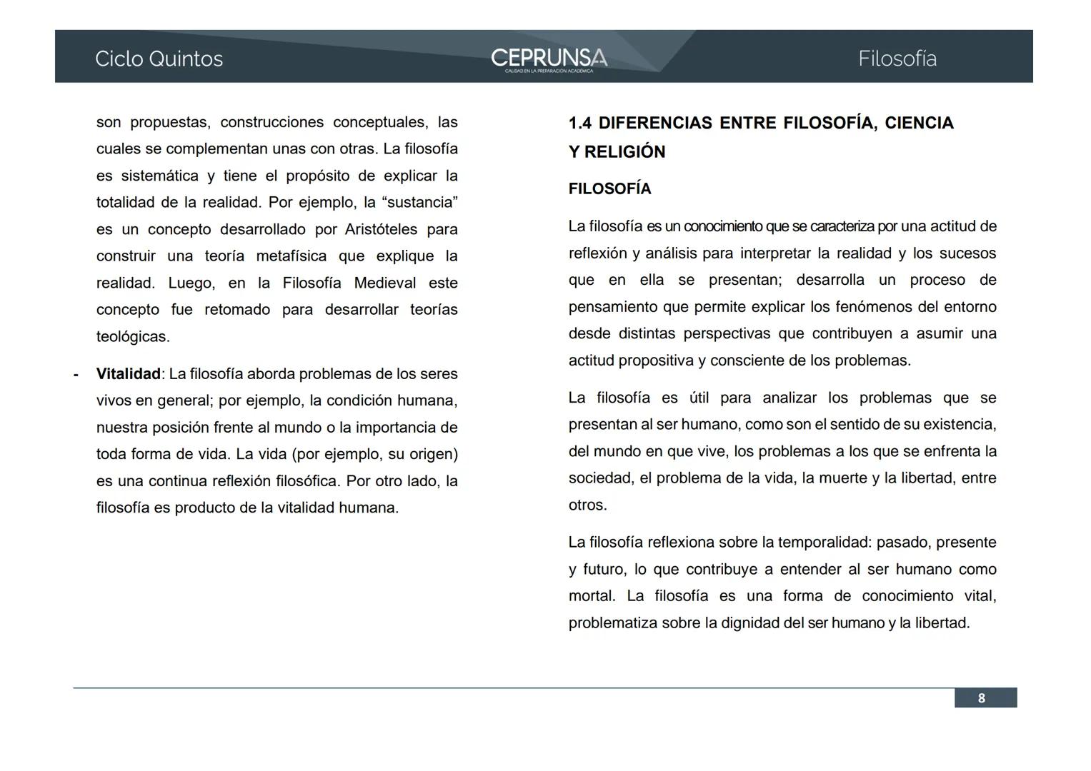 UNSA
UNIVERSIDAD NACIONAL DE SAN AGUSTIN DE AREQUIPA
CEPRUNSA
CALIDAD EN LA PREPARACIÓN ACADÉMICA
2026
CICLO QUINTOS
CURSO
FILOSOFÍA
BANCO D