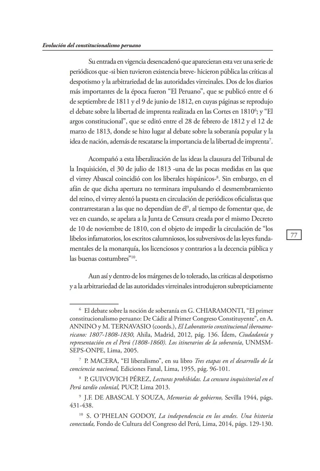 REVISTA PERUANA
DE DERECHO CONSTITUCIONAL
HISTORIA CONSTITUCIONAL
CENTRO DE ESTUDIOS CONSTITUCIONALES
TRIBUNAL CONSTITUCIONAL DEL PERÚ M