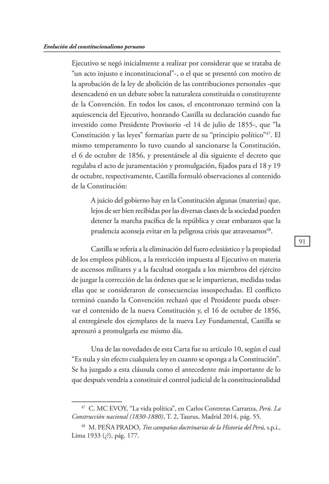 REVISTA PERUANA
DE DERECHO CONSTITUCIONAL
HISTORIA CONSTITUCIONAL
CENTRO DE ESTUDIOS CONSTITUCIONALES
TRIBUNAL CONSTITUCIONAL DEL PERÚ M