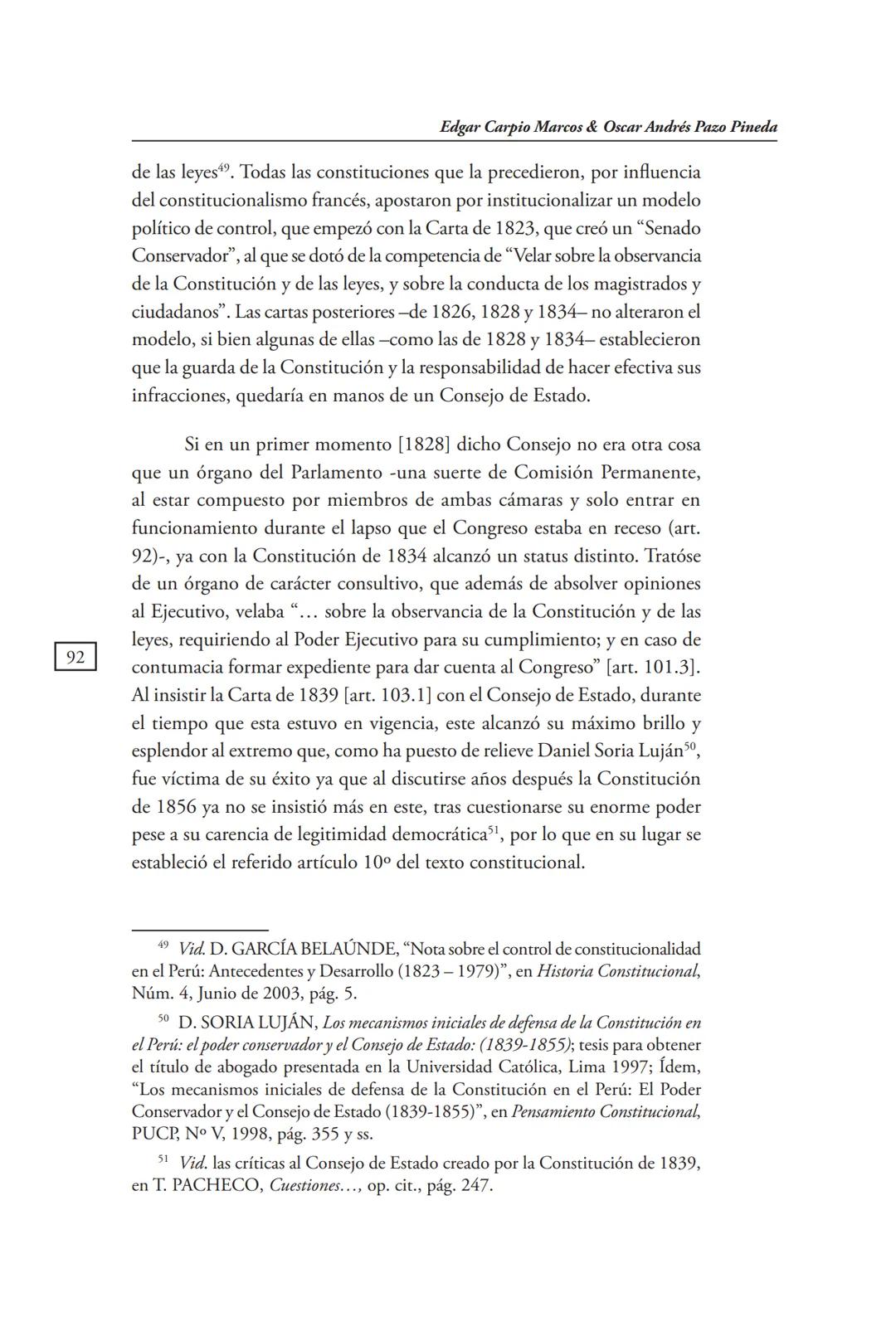 REVISTA PERUANA
DE DERECHO CONSTITUCIONAL
HISTORIA CONSTITUCIONAL
CENTRO DE ESTUDIOS CONSTITUCIONALES
TRIBUNAL CONSTITUCIONAL DEL PERÚ M
