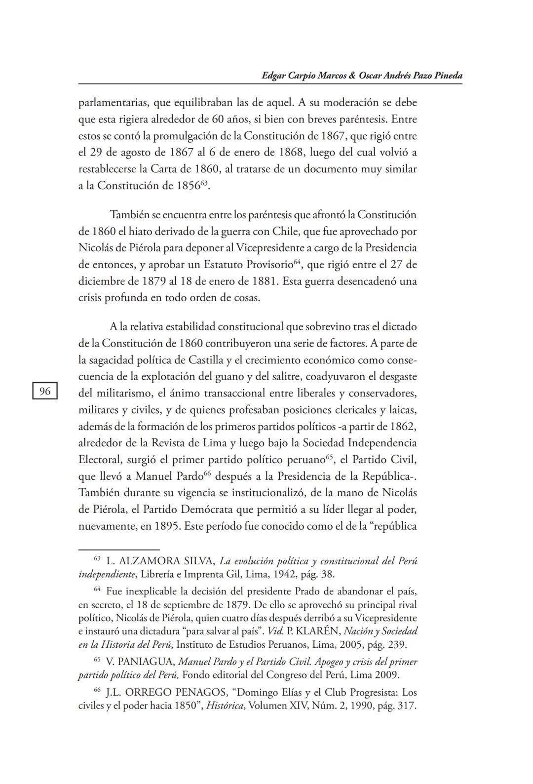 REVISTA PERUANA
DE DERECHO CONSTITUCIONAL
HISTORIA CONSTITUCIONAL
CENTRO DE ESTUDIOS CONSTITUCIONALES
TRIBUNAL CONSTITUCIONAL DEL PERÚ M
