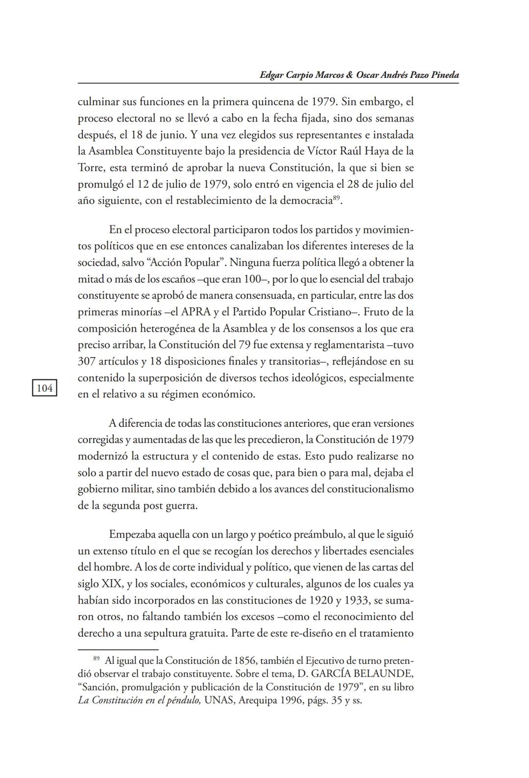 REVISTA PERUANA
DE DERECHO CONSTITUCIONAL
HISTORIA CONSTITUCIONAL
CENTRO DE ESTUDIOS CONSTITUCIONALES
TRIBUNAL CONSTITUCIONAL DEL PERÚ M