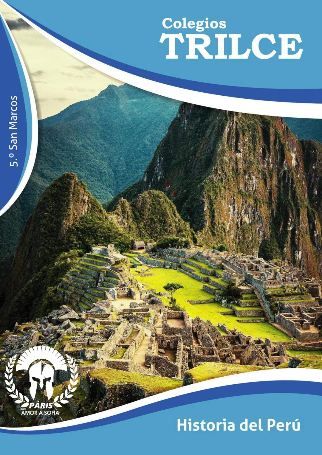 Colegios
# TRILCE
5.º San Marcos
Historia del Perú # Índice
I Bimestre
Capítulo 1
Primeros Pobladores Americanos
5
Capítulo 2
Poblamient