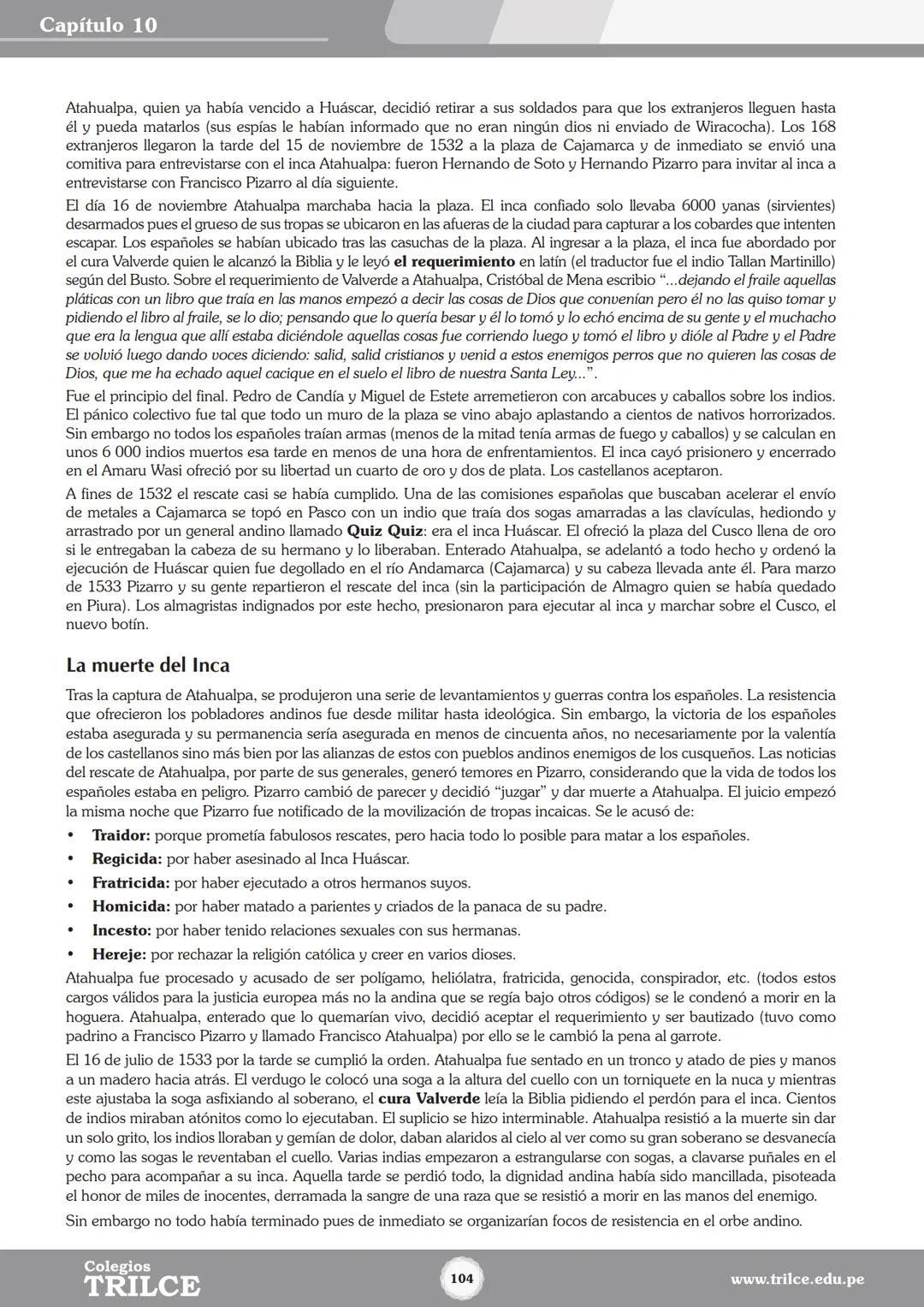 Colegios
# TRILCE
5.º San Marcos
Historia del Perú # Índice
I Bimestre
Capítulo 1
Primeros Pobladores Americanos
5
Capítulo 2
Poblamient