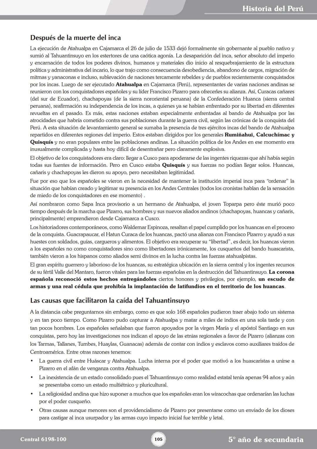 Colegios
# TRILCE
5.º San Marcos
Historia del Perú # Índice
I Bimestre
Capítulo 1
Primeros Pobladores Americanos
5
Capítulo 2
Poblamient