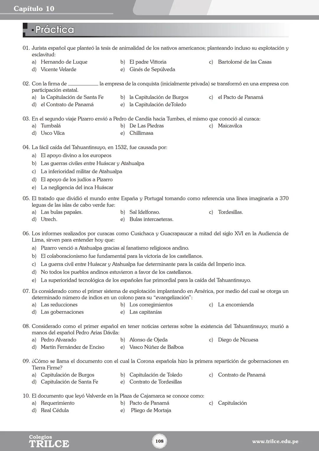 Colegios
# TRILCE
5.º San Marcos
Historia del Perú # Índice
I Bimestre
Capítulo 1
Primeros Pobladores Americanos
5
Capítulo 2
Poblamient