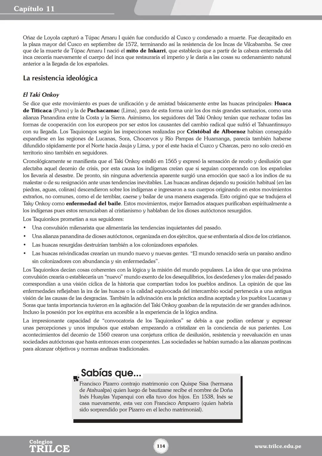 Colegios
# TRILCE
5.º San Marcos
Historia del Perú # Índice
I Bimestre
Capítulo 1
Primeros Pobladores Americanos
5
Capítulo 2
Poblamient