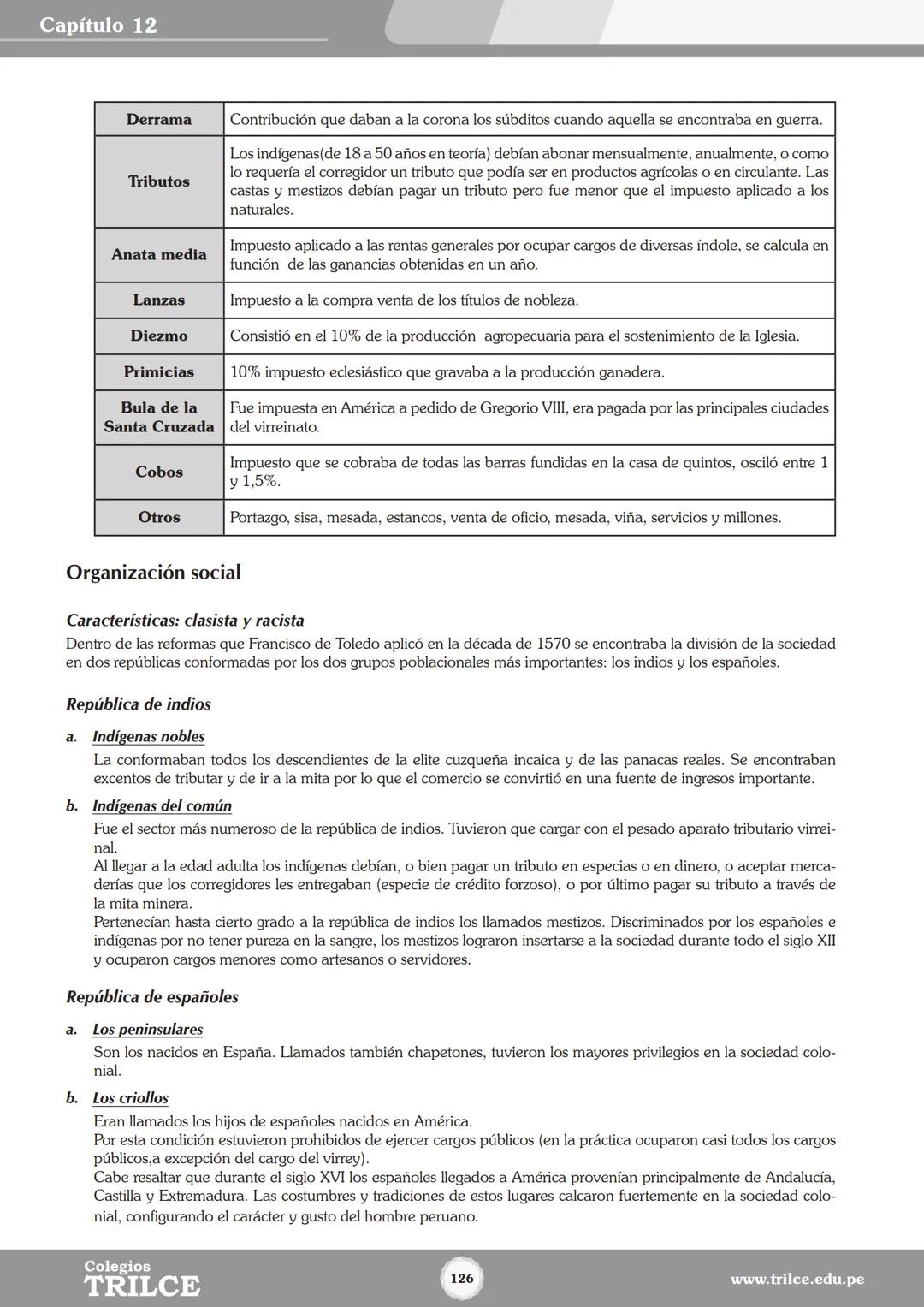 Colegios
# TRILCE
5.º San Marcos
Historia del Perú # Índice
I Bimestre
Capítulo 1
Primeros Pobladores Americanos
5
Capítulo 2
Poblamient