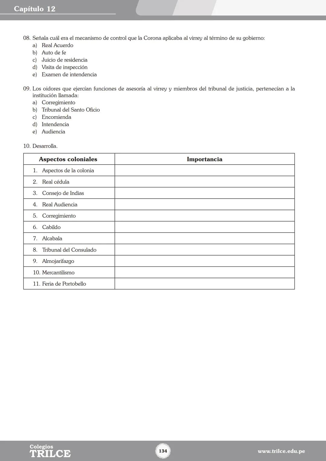 Colegios
# TRILCE
5.º San Marcos
Historia del Perú # Índice
I Bimestre
Capítulo 1
Primeros Pobladores Americanos
5
Capítulo 2
Poblamient