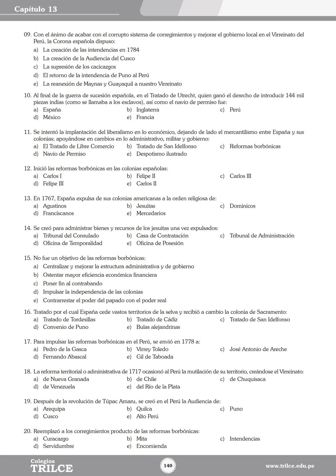 Colegios
# TRILCE
5.º San Marcos
Historia del Perú # Índice
I Bimestre
Capítulo 1
Primeros Pobladores Americanos
5
Capítulo 2
Poblamient