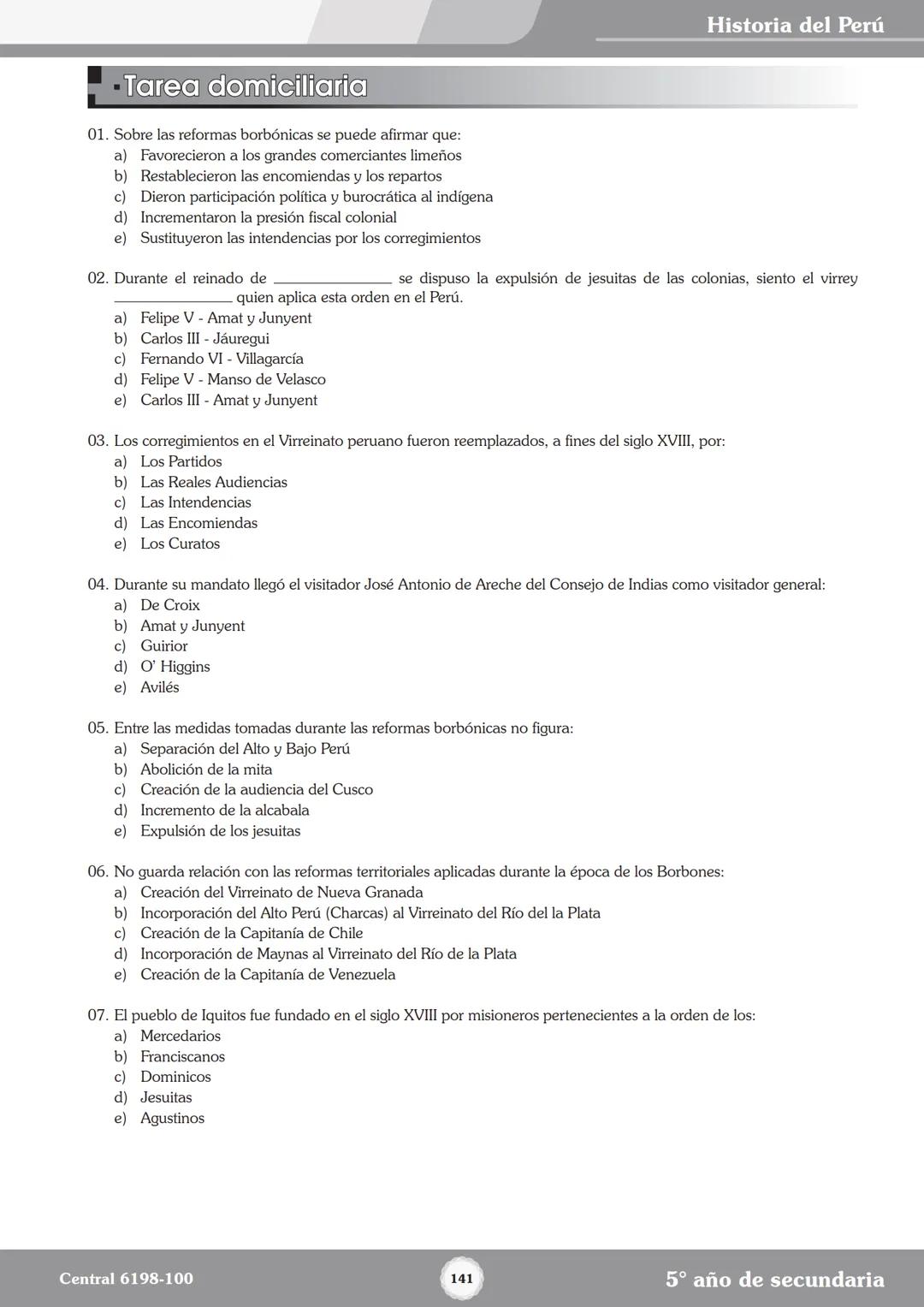 Colegios
# TRILCE
5.º San Marcos
Historia del Perú # Índice
I Bimestre
Capítulo 1
Primeros Pobladores Americanos
5
Capítulo 2
Poblamient