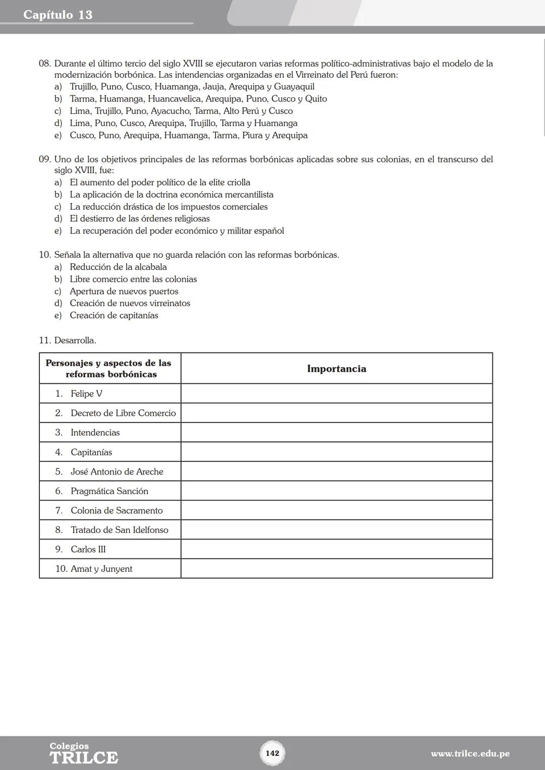 Colegios
# TRILCE
5.º San Marcos
Historia del Perú # Índice
I Bimestre
Capítulo 1
Primeros Pobladores Americanos
5
Capítulo 2
Poblamient