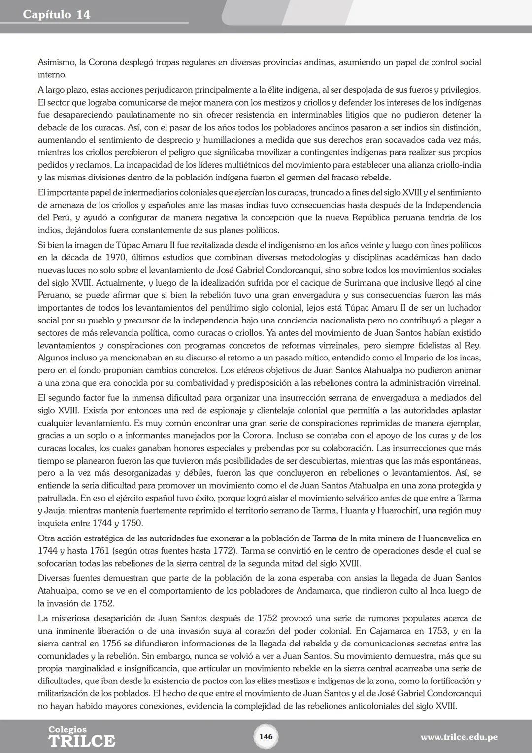 Colegios
# TRILCE
5.º San Marcos
Historia del Perú # Índice
I Bimestre
Capítulo 1
Primeros Pobladores Americanos
5
Capítulo 2
Poblamient