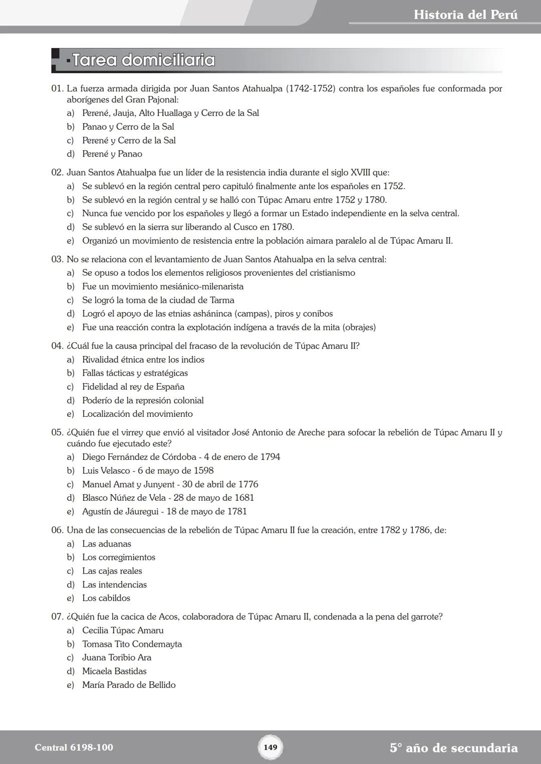 Colegios
# TRILCE
5.º San Marcos
Historia del Perú # Índice
I Bimestre
Capítulo 1
Primeros Pobladores Americanos
5
Capítulo 2
Poblamient