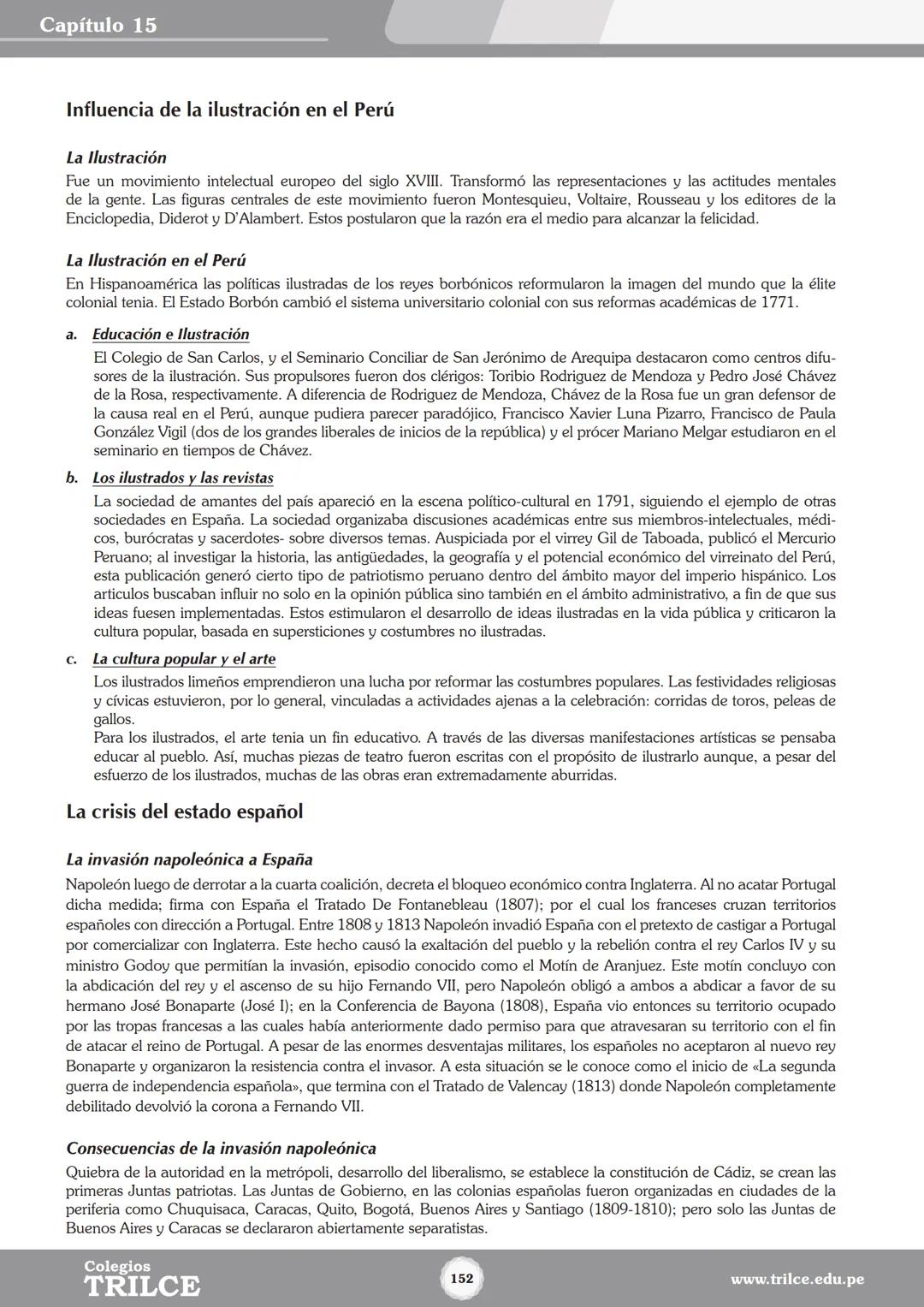 Colegios
# TRILCE
5.º San Marcos
Historia del Perú # Índice
I Bimestre
Capítulo 1
Primeros Pobladores Americanos
5
Capítulo 2
Poblamient