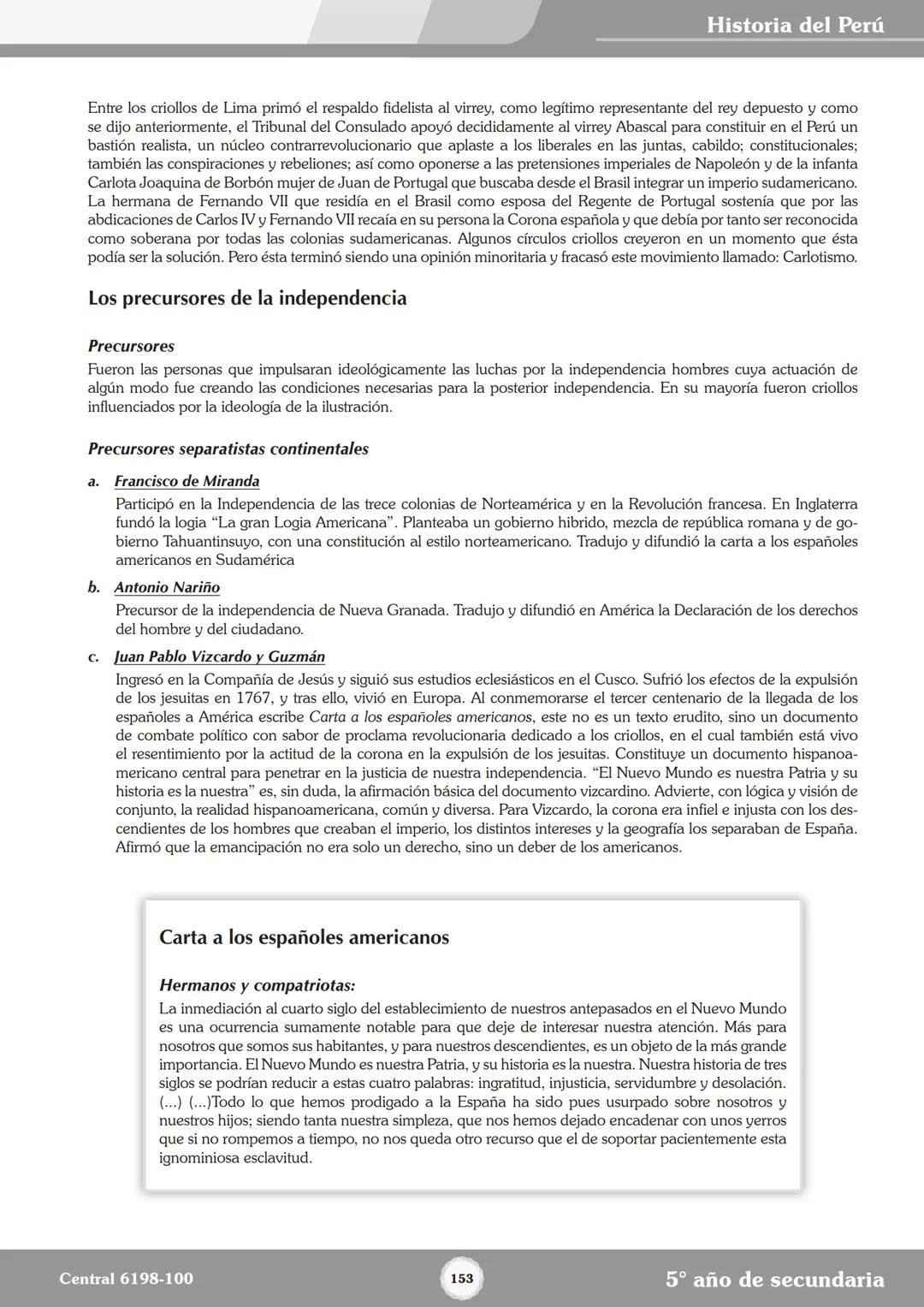 Colegios
# TRILCE
5.º San Marcos
Historia del Perú # Índice
I Bimestre
Capítulo 1
Primeros Pobladores Americanos
5
Capítulo 2
Poblamient