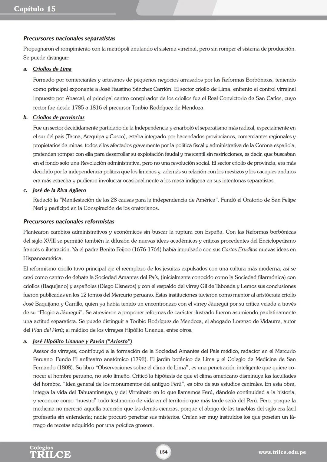 Colegios
# TRILCE
5.º San Marcos
Historia del Perú # Índice
I Bimestre
Capítulo 1
Primeros Pobladores Americanos
5
Capítulo 2
Poblamient