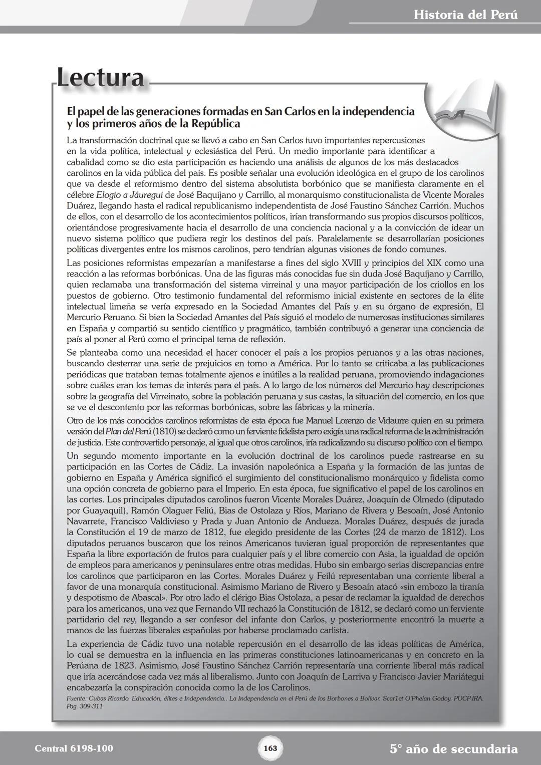 Colegios
# TRILCE
5.º San Marcos
Historia del Perú # Índice
I Bimestre
Capítulo 1
Primeros Pobladores Americanos
5
Capítulo 2
Poblamient