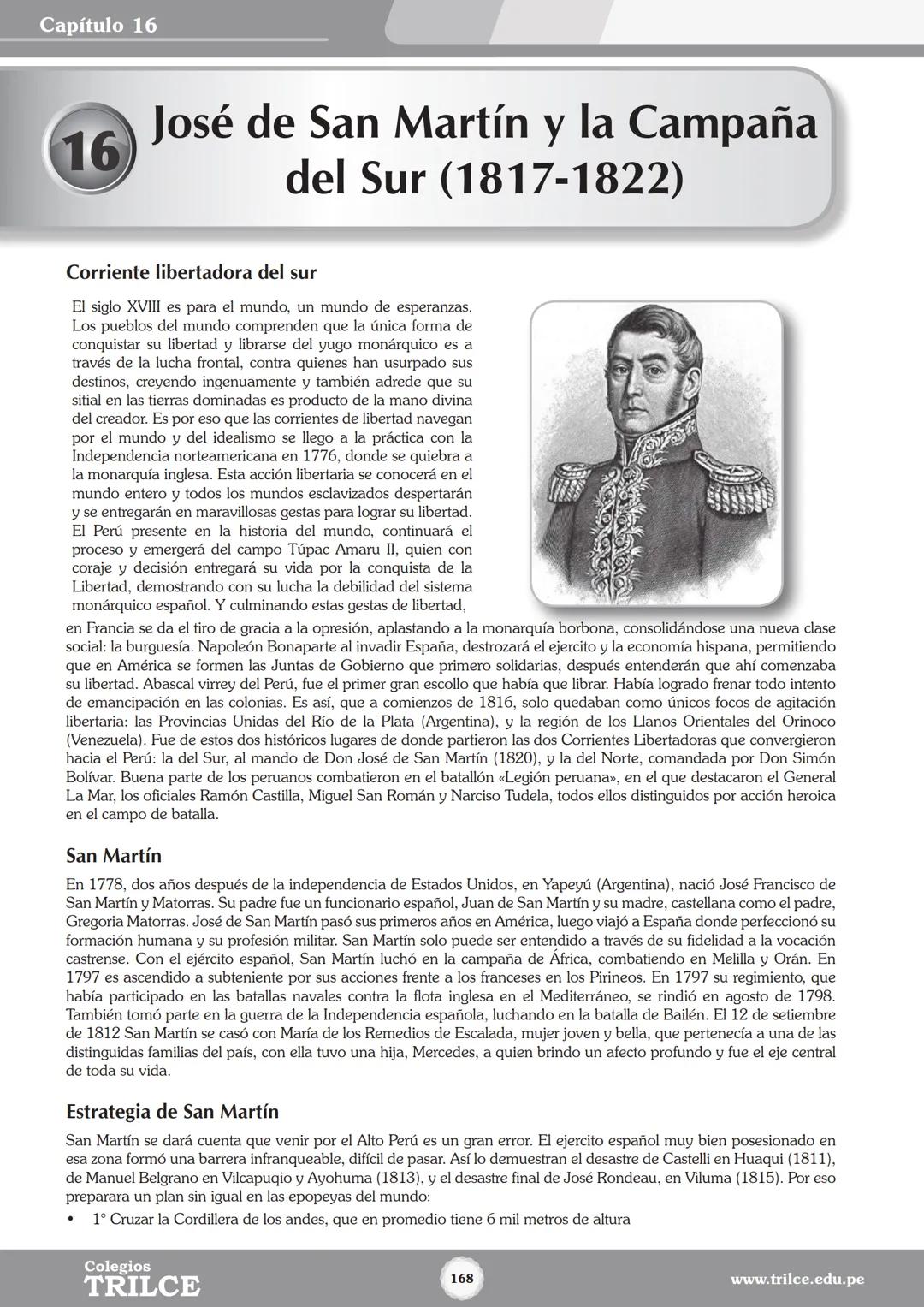 Colegios
# TRILCE
5.º San Marcos
Historia del Perú # Índice
I Bimestre
Capítulo 1
Primeros Pobladores Americanos
5
Capítulo 2
Poblamient