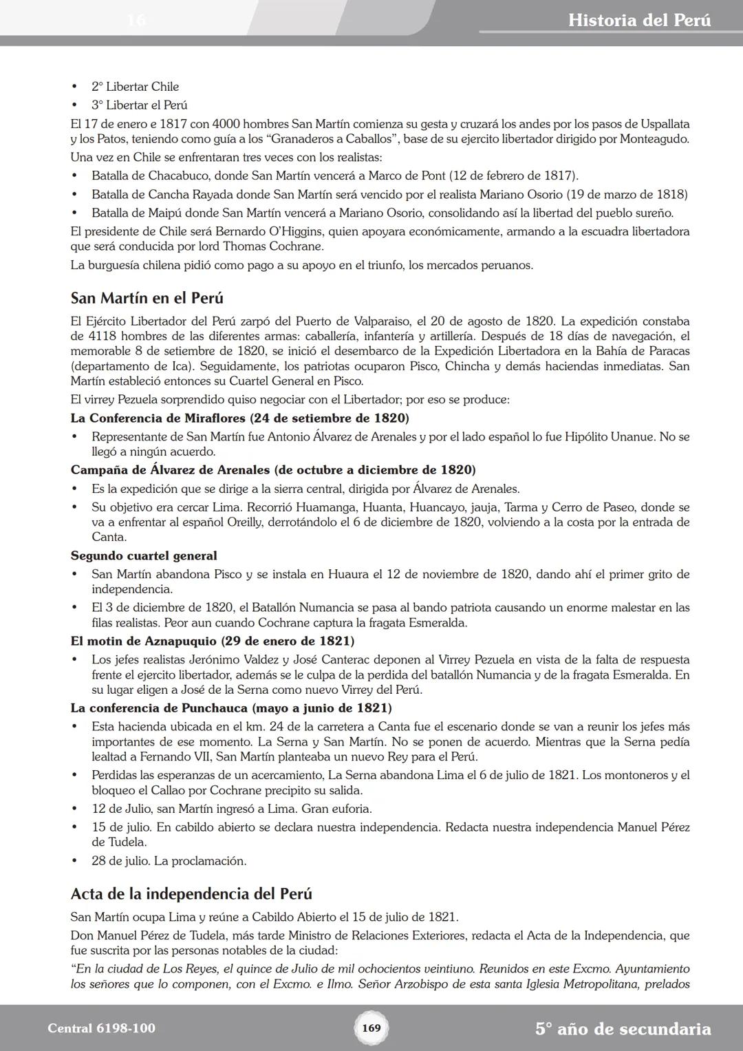 Colegios
# TRILCE
5.º San Marcos
Historia del Perú # Índice
I Bimestre
Capítulo 1
Primeros Pobladores Americanos
5
Capítulo 2
Poblamient