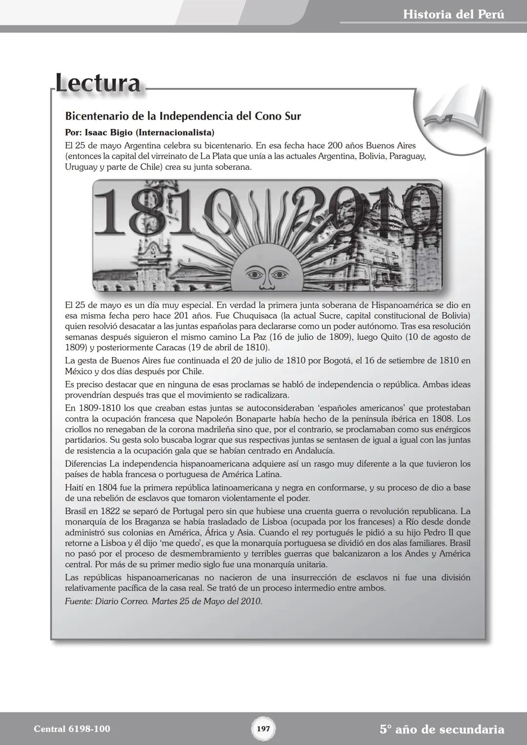 Colegios
# TRILCE
5.º San Marcos
Historia del Perú # Índice
I Bimestre
Capítulo 1
Primeros Pobladores Americanos
5
Capítulo 2
Poblamient