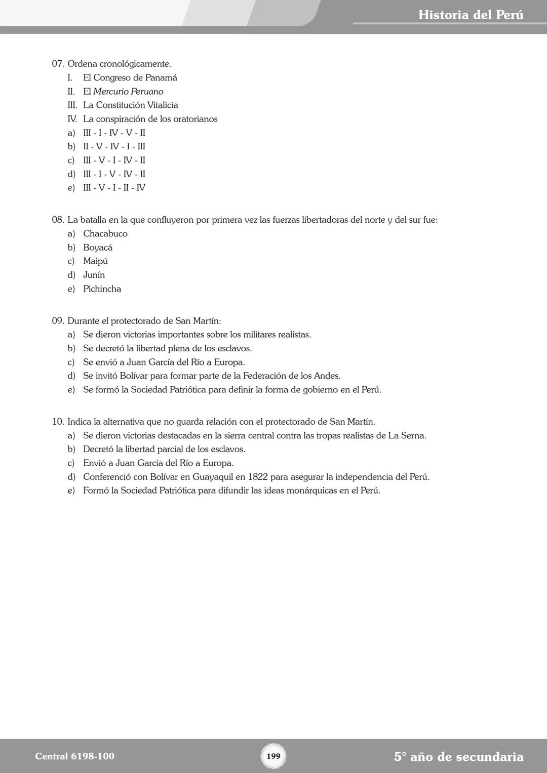Colegios
# TRILCE
5.º San Marcos
Historia del Perú # Índice
I Bimestre
Capítulo 1
Primeros Pobladores Americanos
5
Capítulo 2
Poblamient