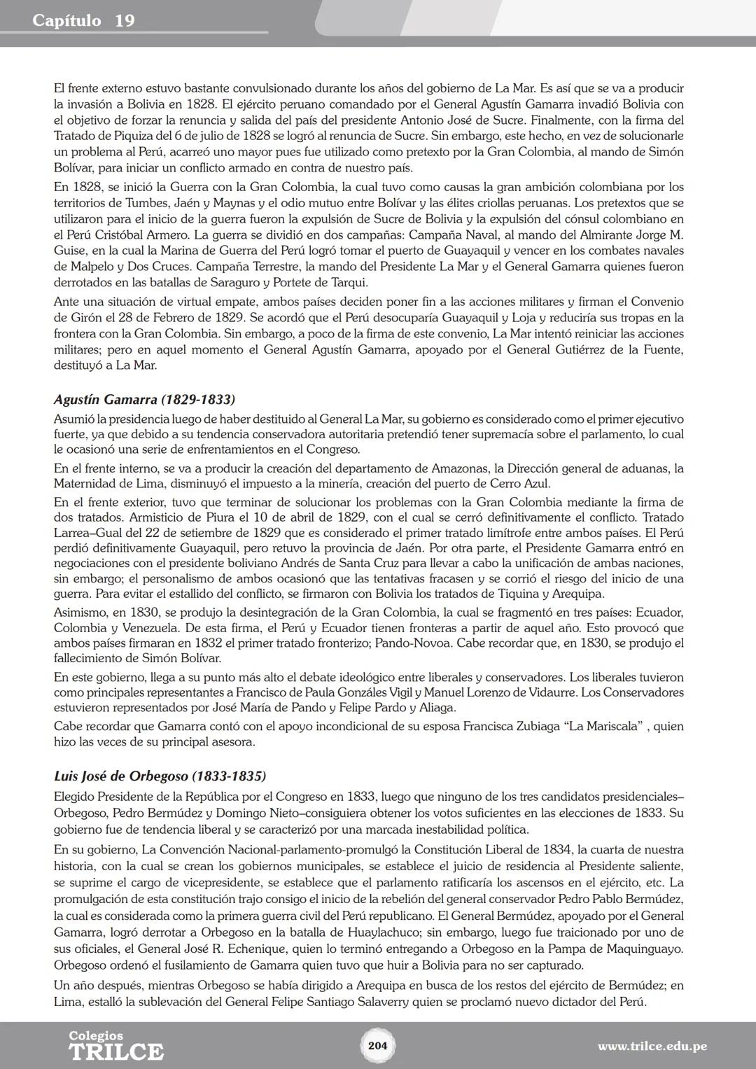 Colegios
# TRILCE
5.º San Marcos
Historia del Perú # Índice
I Bimestre
Capítulo 1
Primeros Pobladores Americanos
5
Capítulo 2
Poblamient