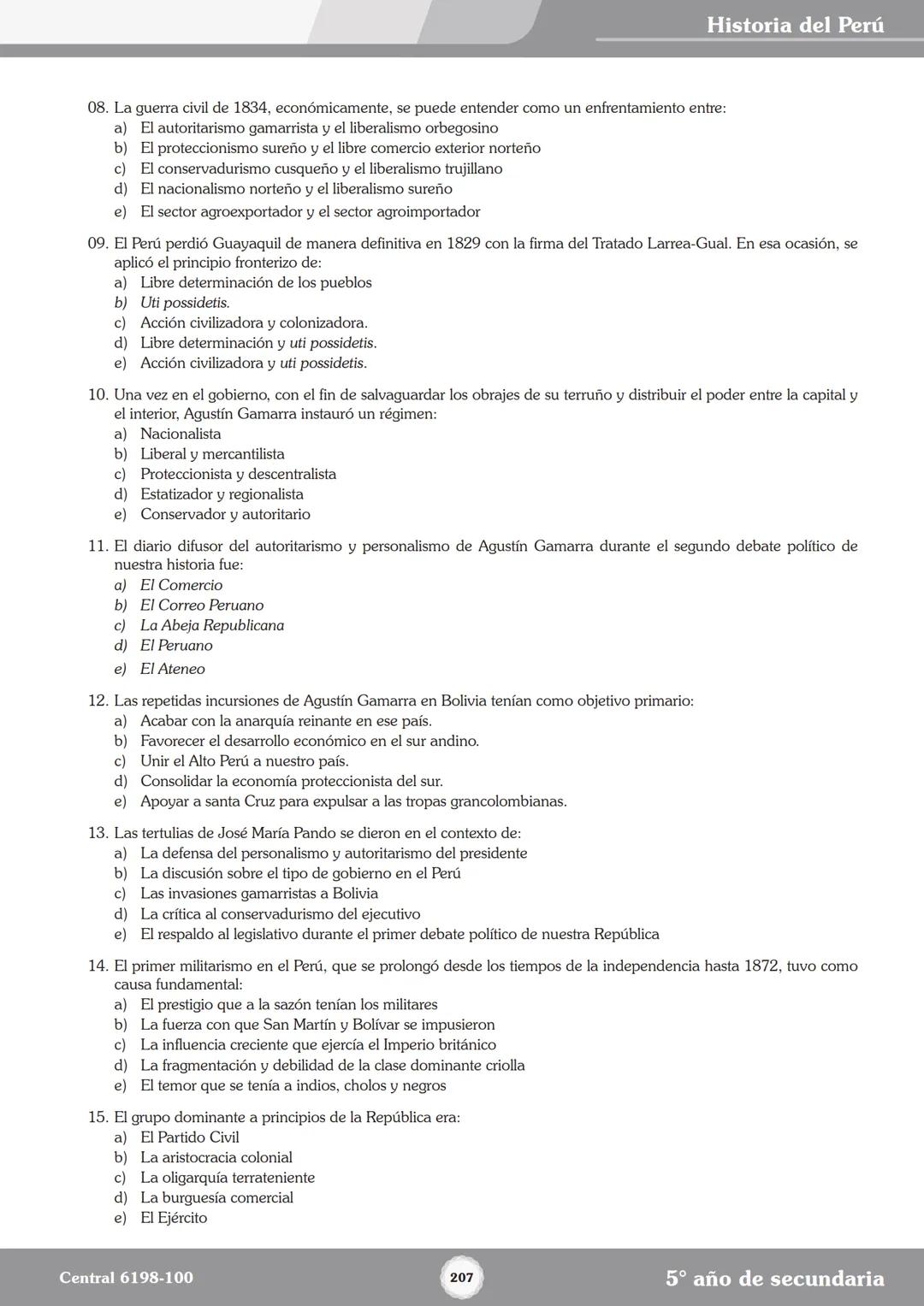 Colegios
# TRILCE
5.º San Marcos
Historia del Perú # Índice
I Bimestre
Capítulo 1
Primeros Pobladores Americanos
5
Capítulo 2
Poblamient